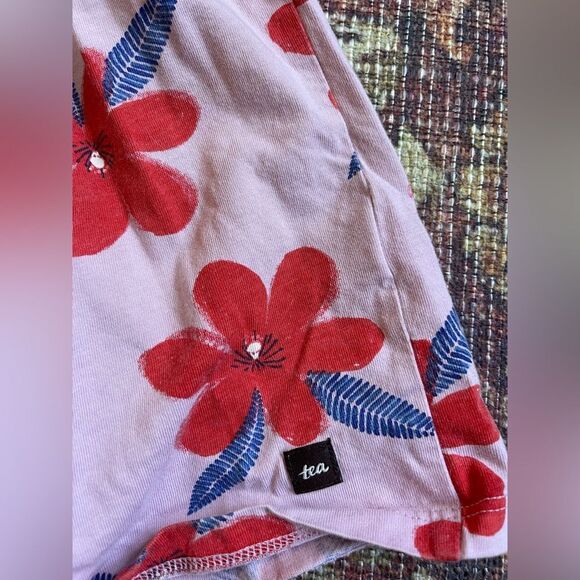 Tea size 8 Floral Kids Dress in Pink, Red and Blue - Picture 8 of 8